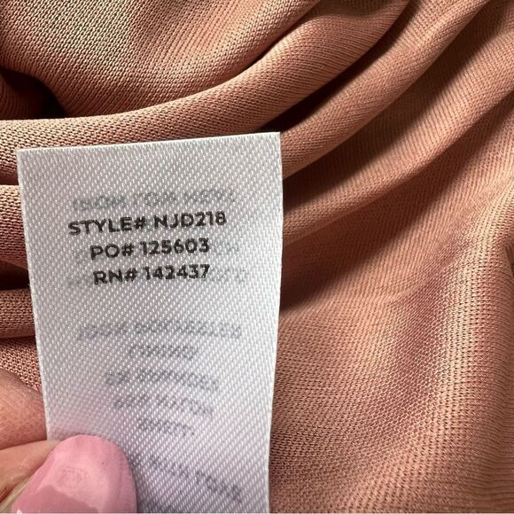 Lulu’s Mesmerized by Love Rusty Rose Mesh Lace-Up Maxi Dress NWT XS - Picture 16 of 16